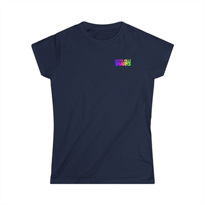 Women's South Hills Swim Team Neon Rainbow Graphic Short Sleeve Gildan Softstyle Tee