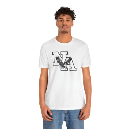 Adult Unisex White/Black Classic NA Logo Short Sleeve Soft Tee