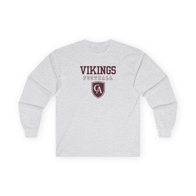 Adult Unisex Columbus Academy Vikings Football Graphic Gildan Long Sleeve Tee