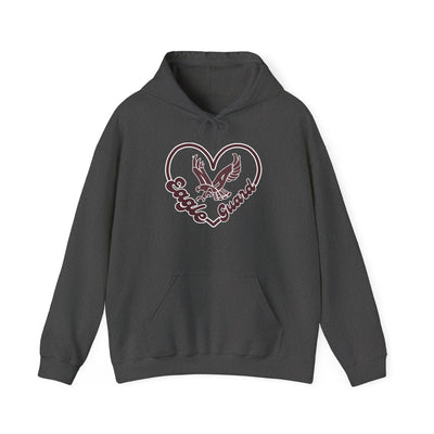 Adult Unisex Eagle Guard Heart Graphic Hoodie
