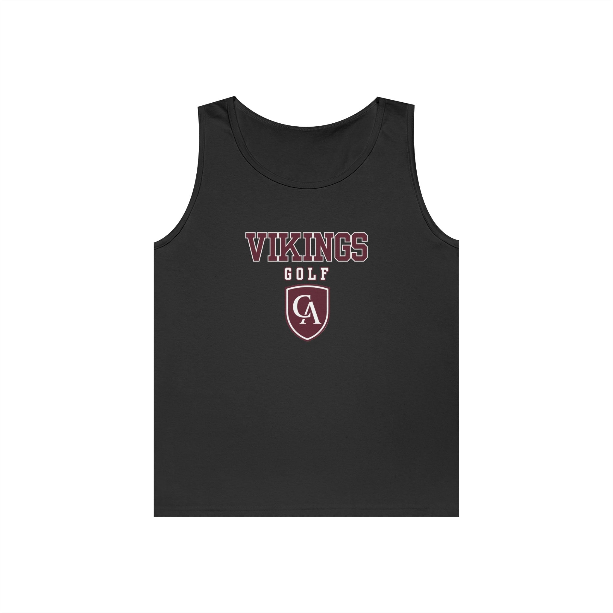 Adult Unisex Columbus Academy Vikings Golf Graphic Gildan Heavy Blend Cotton Tank