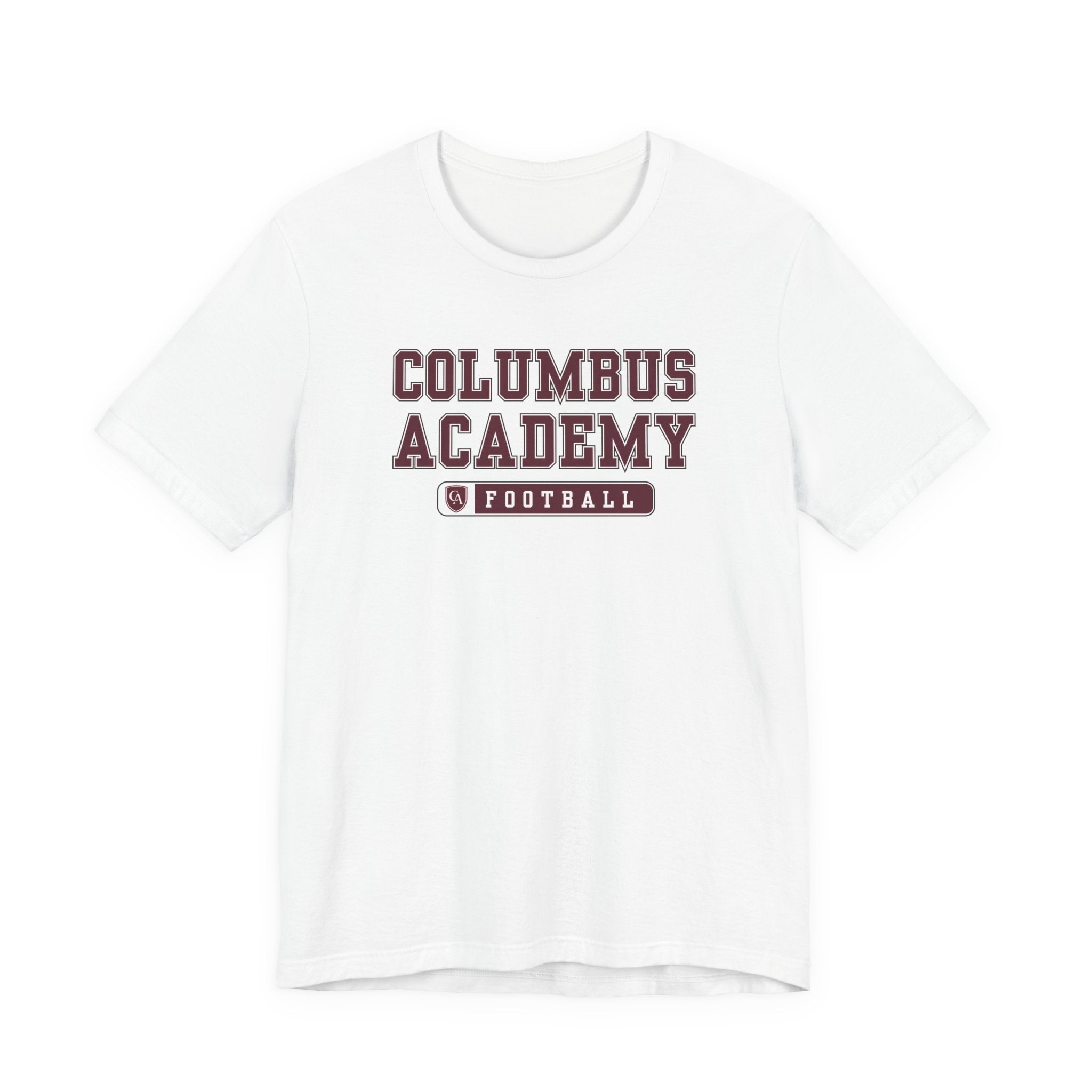 Adult Unisex Columbus Academy Football Graphic Short Sleeve Bella + Canvas Soft Tee