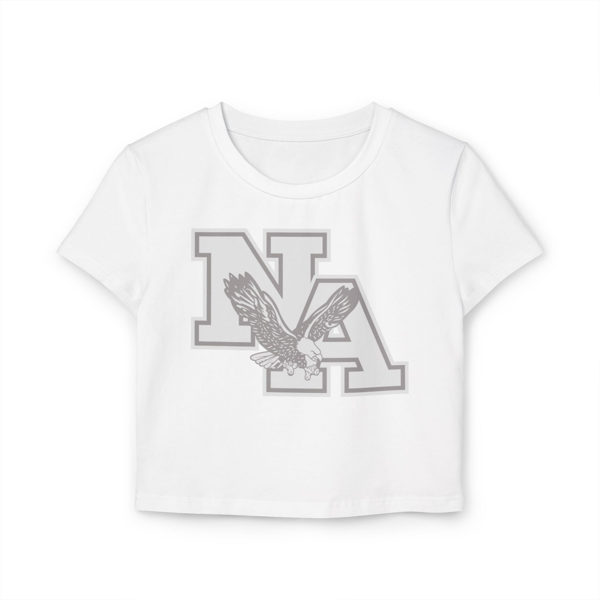 Women's New Albany White Muted Logo Baby Tee