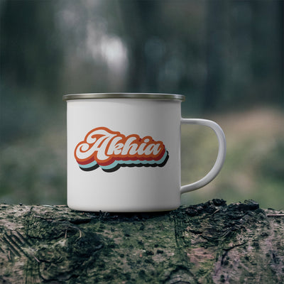 Retro Graphic Enamel Camping Mug - Akhia