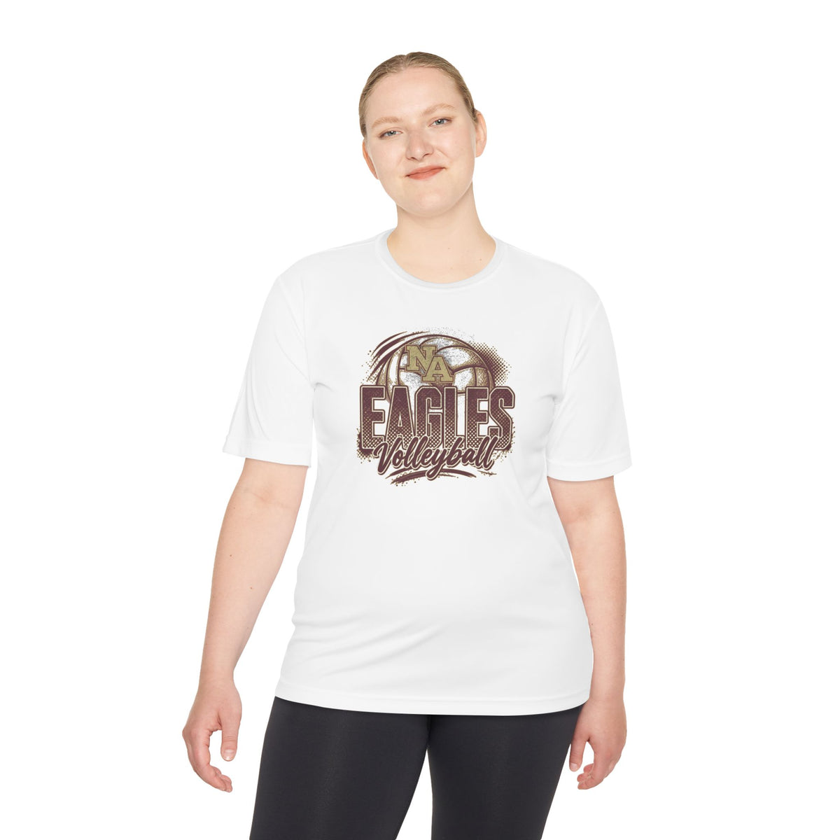 Adult Unisex New Albany Eagles Ombre Volleyball Graphic Sport-Tek Competitor Performance Tee