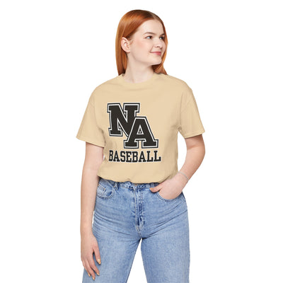 Adult Unisex Classic Black Logo Baseball Graphic Short Sleeve Soft Tee