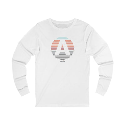 Adult Unisex Striped A Graphic Long Sleeve Soft Tee - Akhia