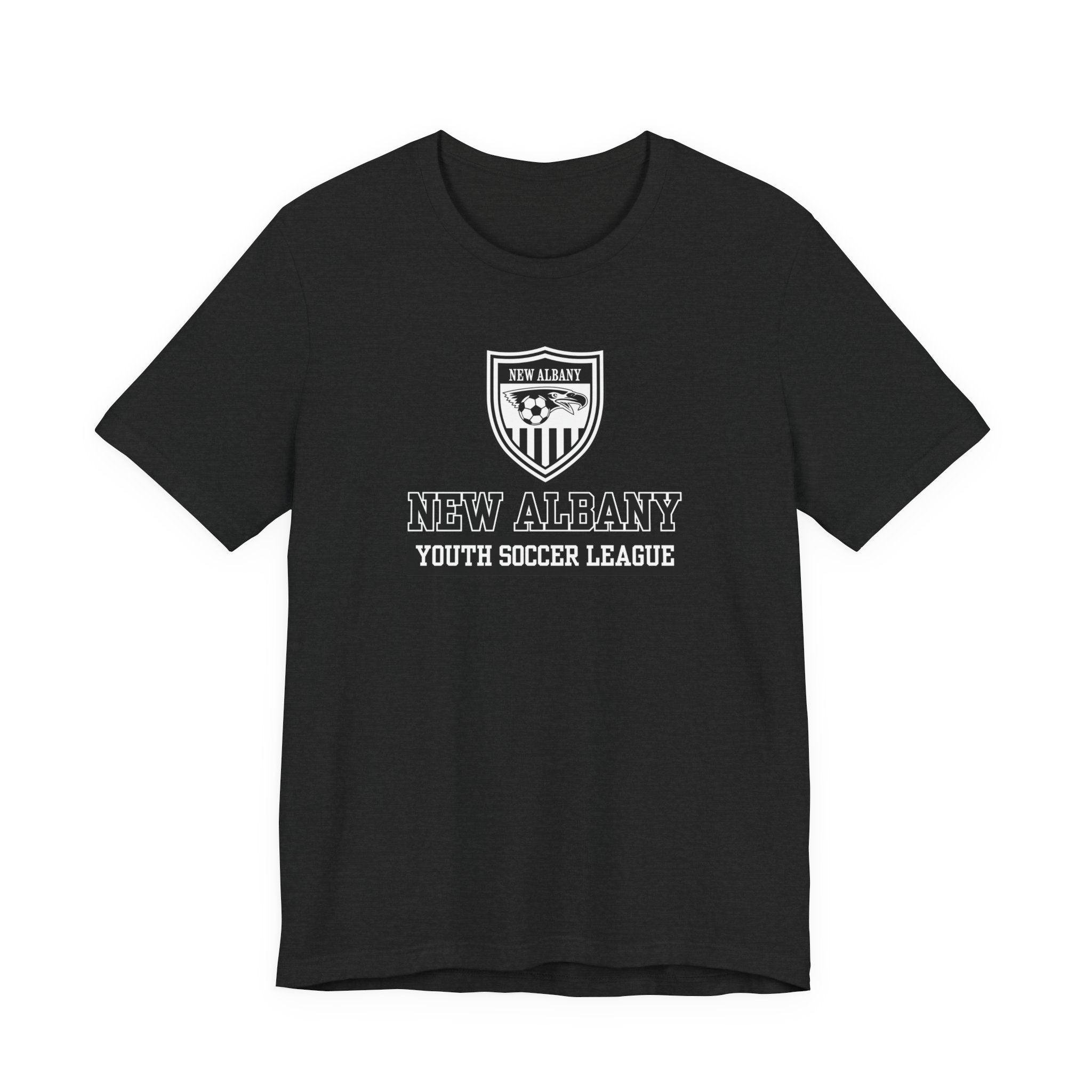 Adult Unisex New Albany Youth Soccer League Game Day Graphic Short Sleeve Bella + Canvas Soft Tee