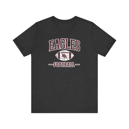 Adult Unisex Eagles Football Vintage Distressed Graphic Short Sleeve Soft Tee