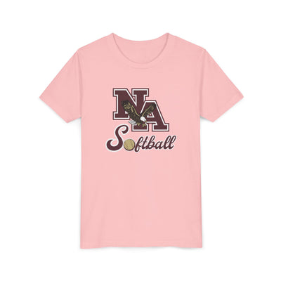 Youth NA Script Softball Graphic Short Sleeve Soft Tee