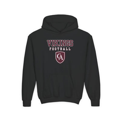 Youth Columbus Academy Vikings Football Graphic Gildan Heavy Blend Hoodie