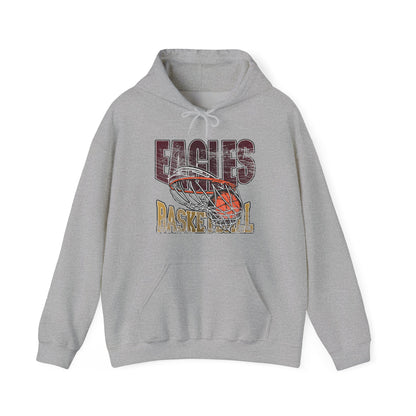 Adult Unisex Eagles Swish Distressed Basketball Graphic Hoodie