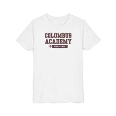 Youth Columbus Academy Cross County Graphic Short Sleeve Bella + Canvas Soft Tee