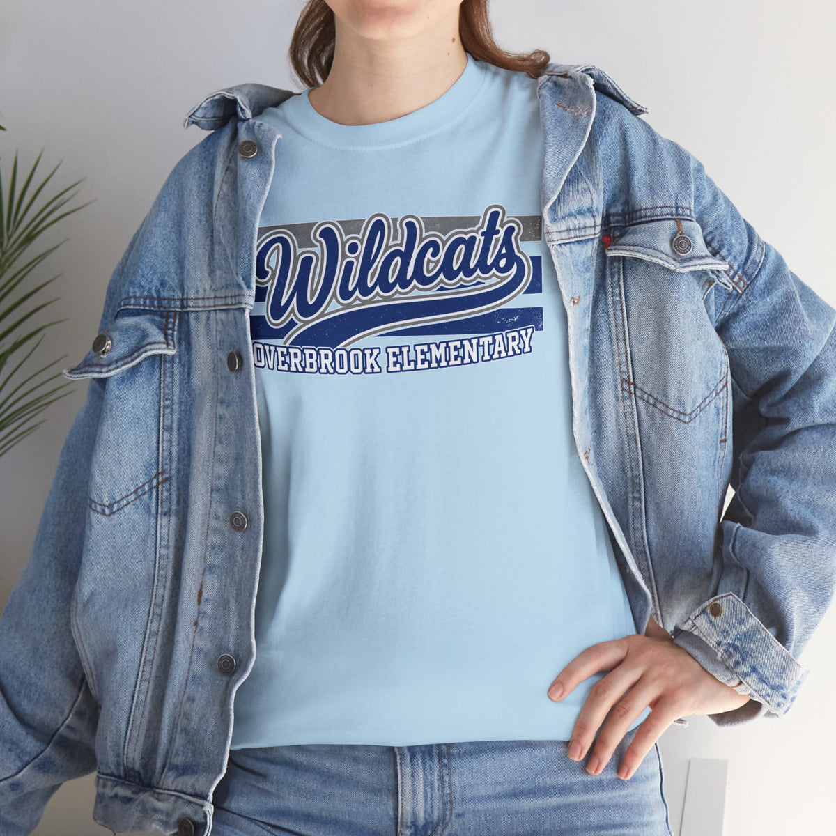 Adult Unisex Overbrook Elementary Wildcats Vintage Distressed Spirit Graphic Gildan Classic Tee