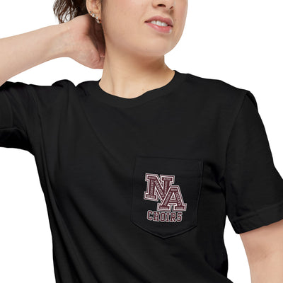Adult Unisex Choirs Words NA Logo Graphic Pocket T-shirt