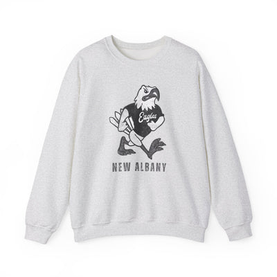 Adult Unisex New Albany Black and White Vintage Fighting Eagle Graphic Sweatshirt