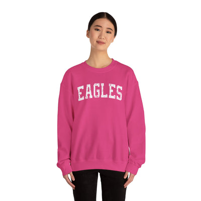 Adult Unisex Vintage Distressed Eagles Graphic Sweatshirt - PINK OCTOBER