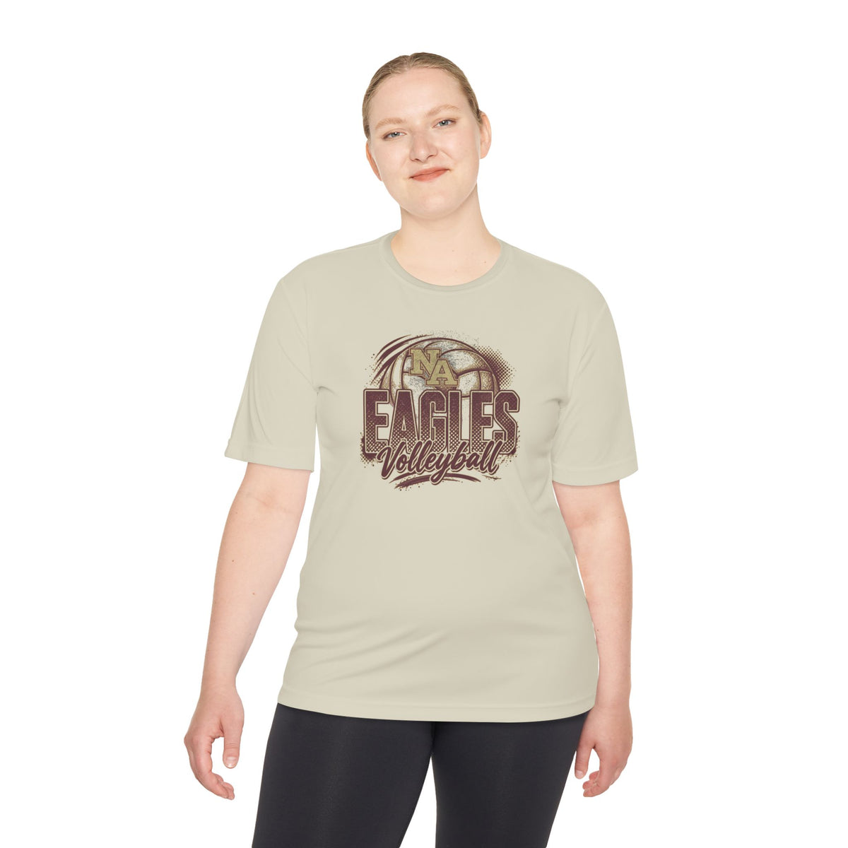 Adult Unisex New Albany Eagles Ombre Volleyball Graphic Sport-Tek Competitor Performance Tee