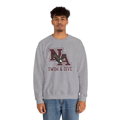 Adult Unisex Swim & Dive Classic Logo with DIVE REACH LIVE Back Graphic Sweatshirt