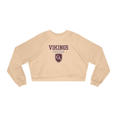 Women's Columbus Academy Tennis Graphic Cropped Fleece Bella + Canvas Sweatshirt