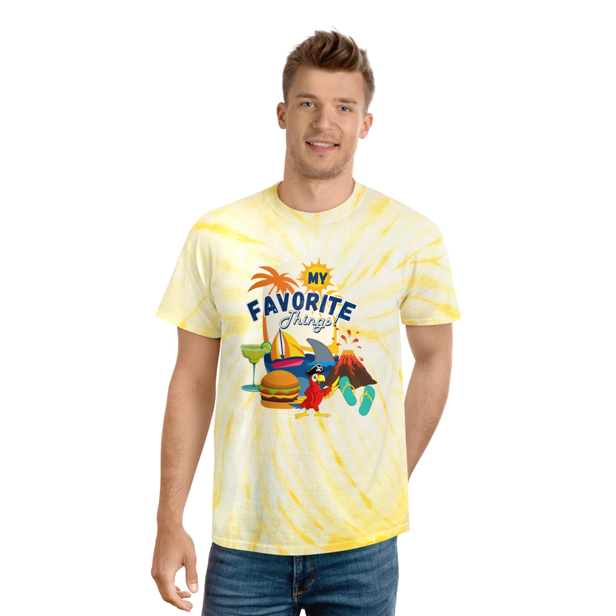 Adult Unisex My Favorite Things Graphic Tie-Dye Tee