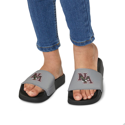 Youth Classic Logo Grey Sport Slides