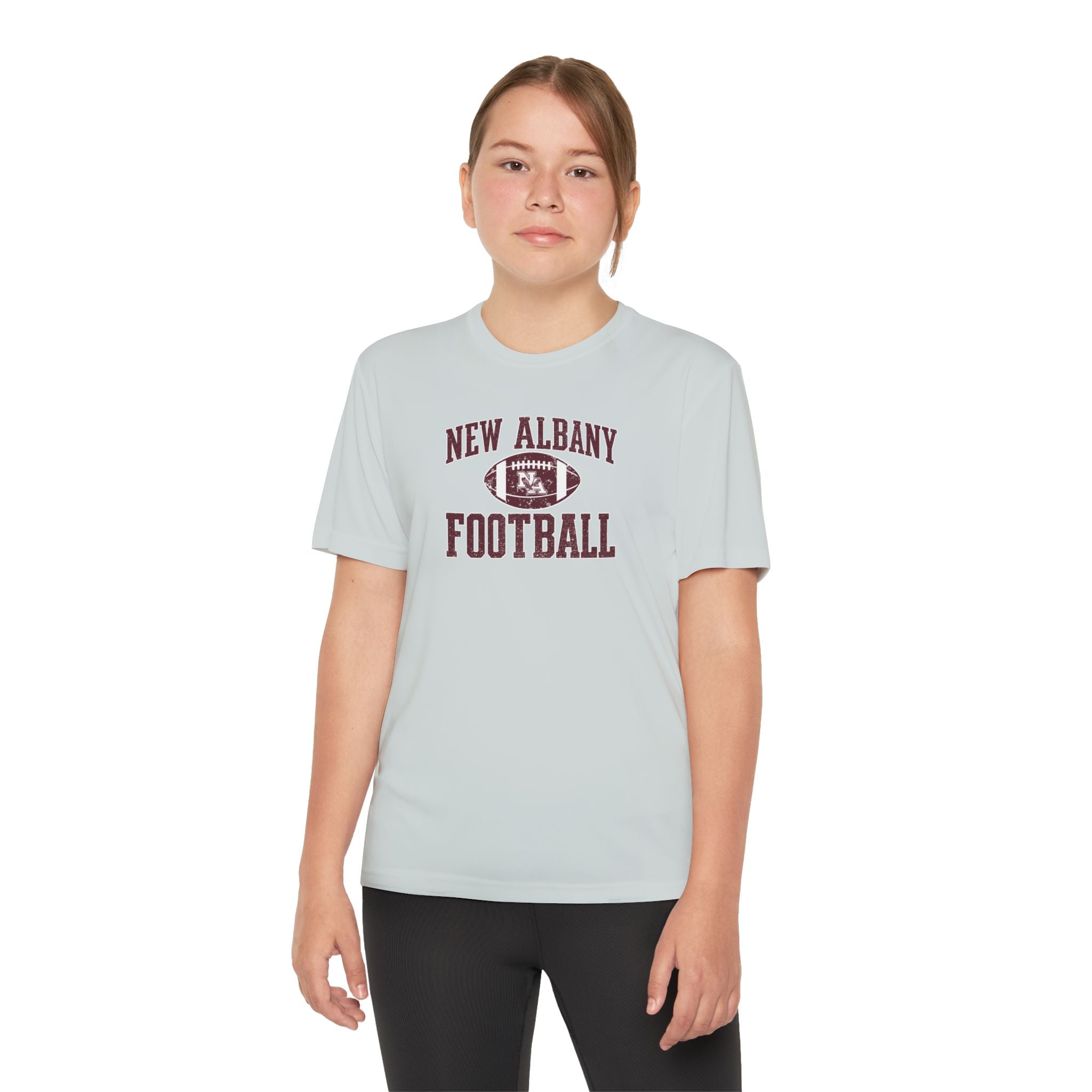 Youth New Albany Football Pride Graphic Sport-Tek Competitor Performance Tee