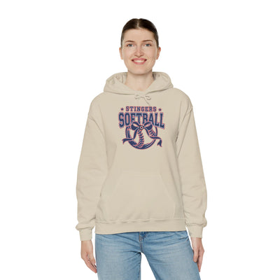 Adult Unisex Stingers Softball Spirit Bow Graphic Hoodie
