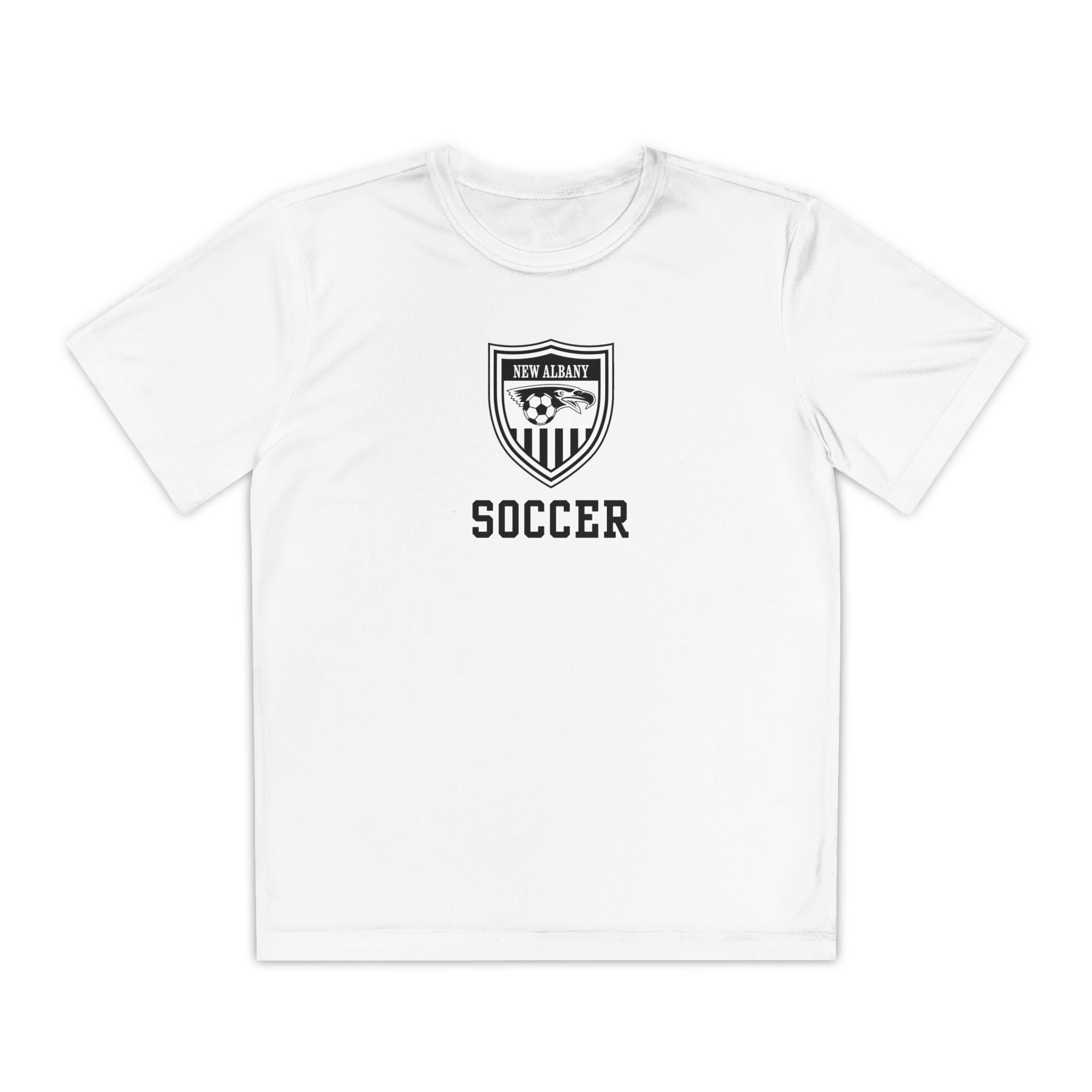 Youth New Albany Youth Soccer League Crest Graphic Sport-Tek Competitor Performance Tee