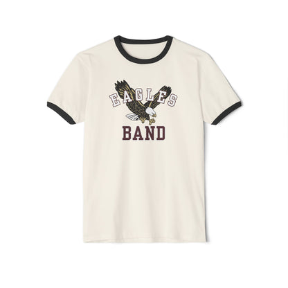 Adult Unisex Flying Band Eagle Graphic Short Sleeve Ringer Tee