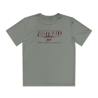 Youth New Albany Eagles Goal Line Maroon Graphic Short Sleeve Performance Tee