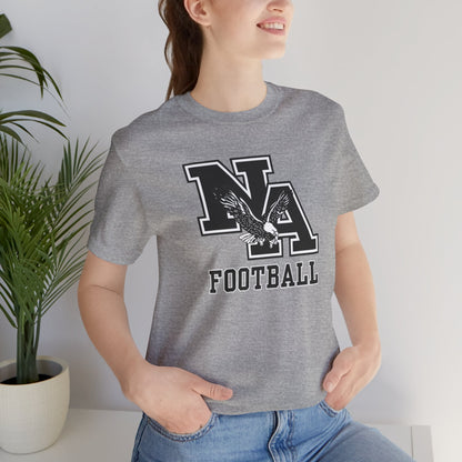 Adult Unisex Classic Logo Black Football Graphic Short Sleeve Soft Tee