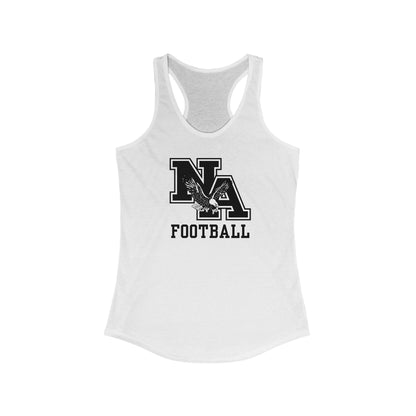 Women's Classic Logo Black Football Graphic Racerback Tank