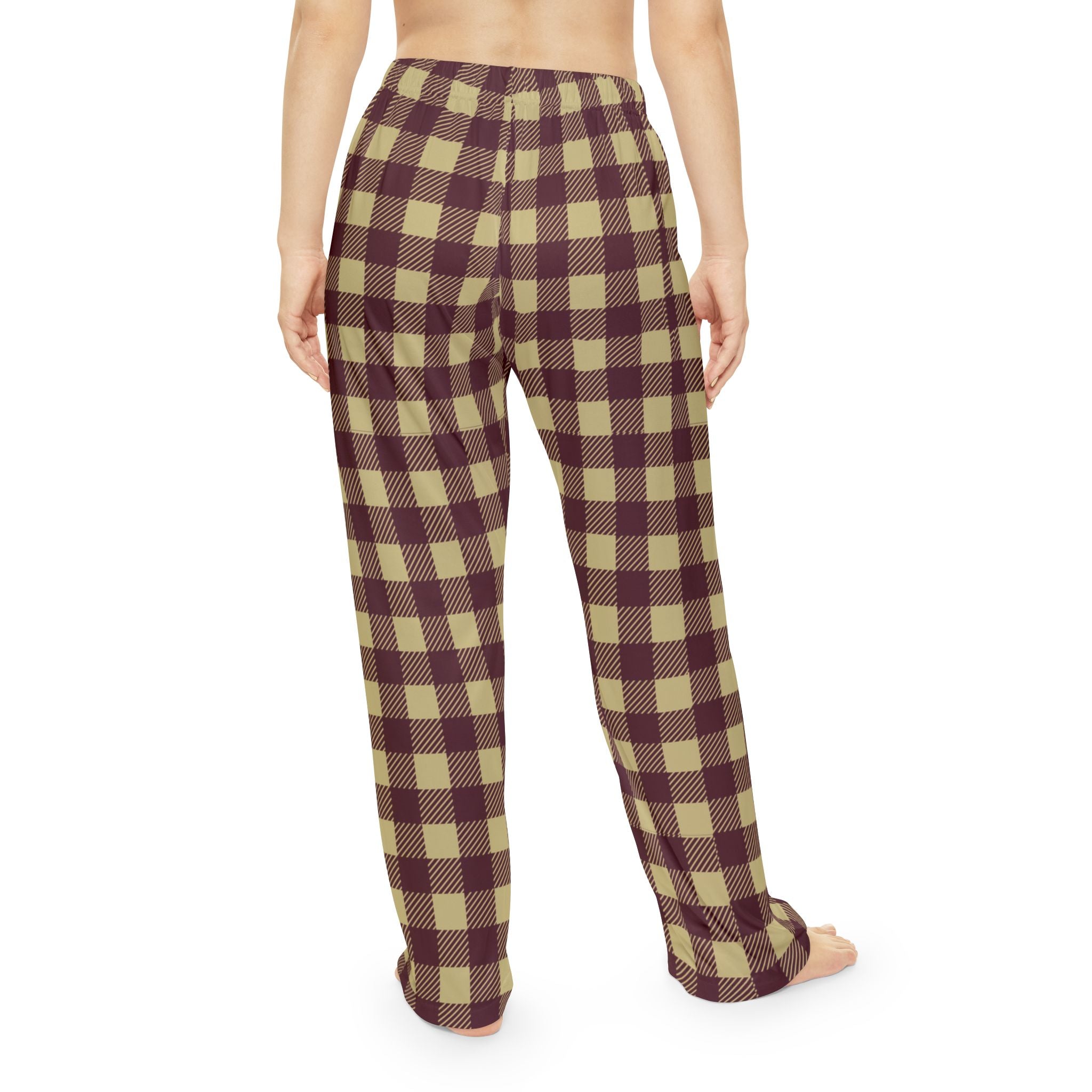 Women's Buffalo Check Pajama Pant with Eagles Print