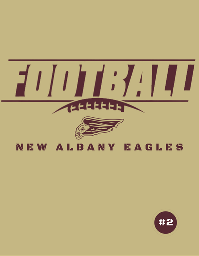 Women's Choose your Graphic Short Sleeve Boxy Crop Tee with Customized Back - New Albany Flag Football