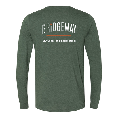 Adult Unisex "Realize Possibilities Support Independence" Bridgeway Graphic Long Sleeve