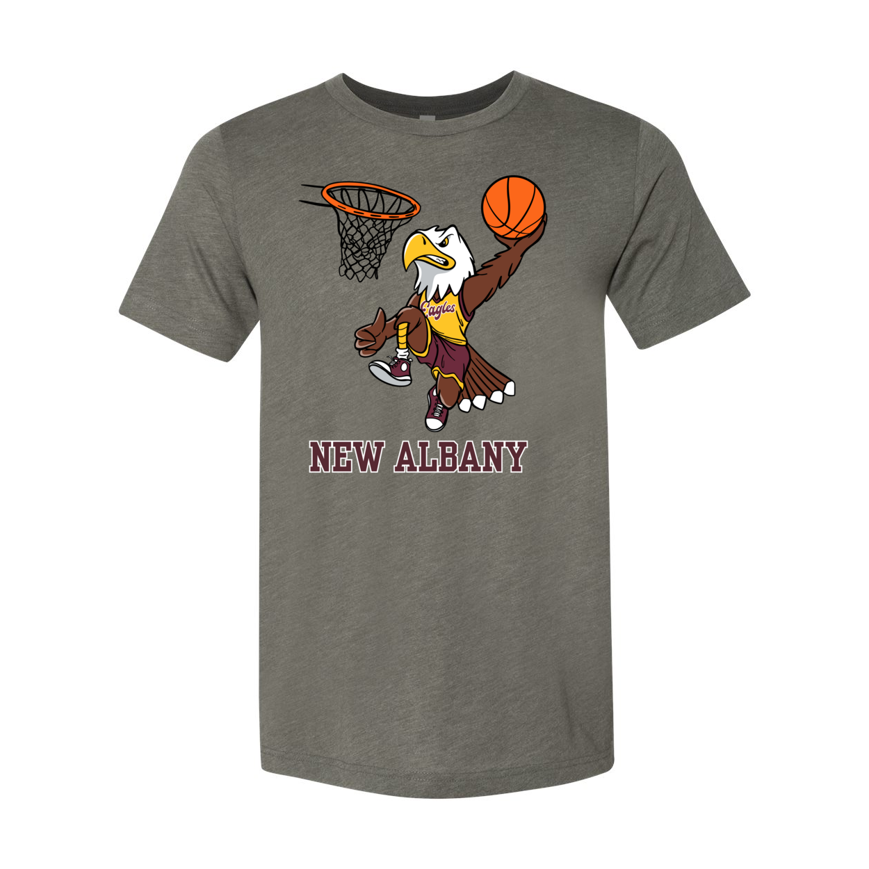 Adult Unisex Super Soft Vintage Dunking Eagle Short Sleeve Graphic Tee