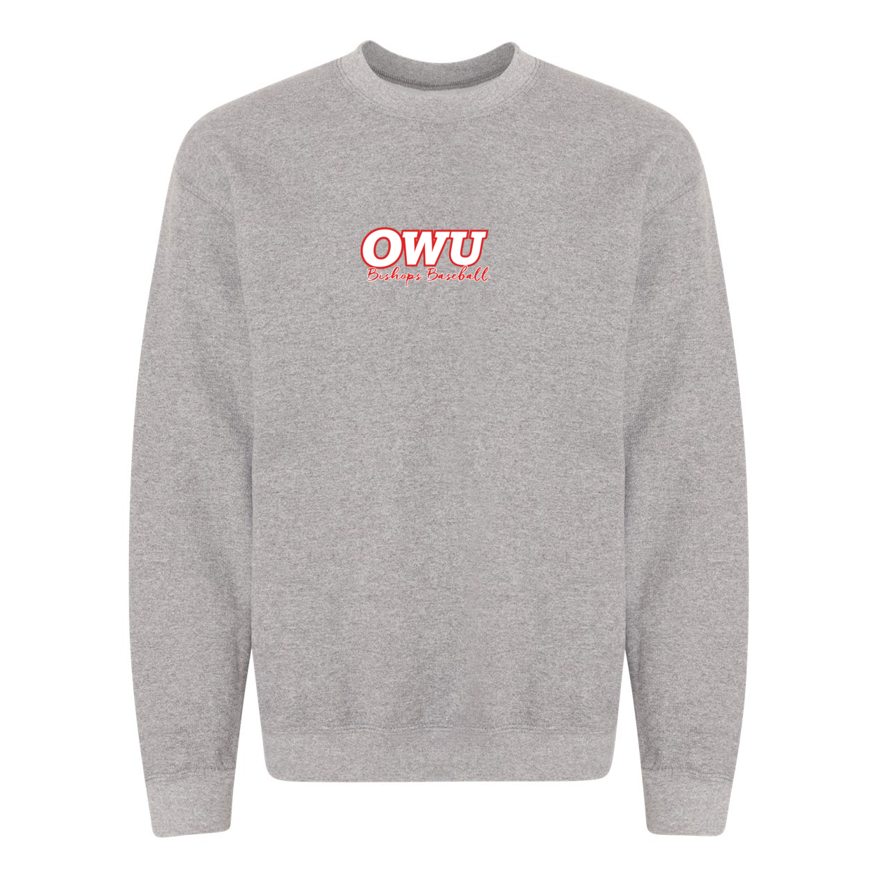 Adult Unisex OWU Script Bishops Baseball Graphic Sweatshirt - Ohio Wesleyan University