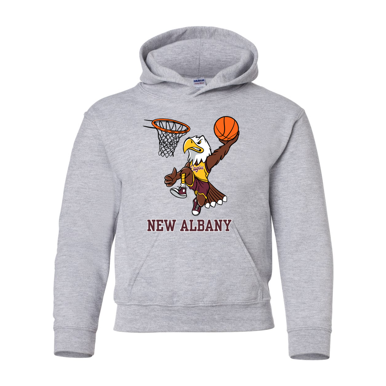 Youth Vintage Dunking Eagle Graphic Hoodie