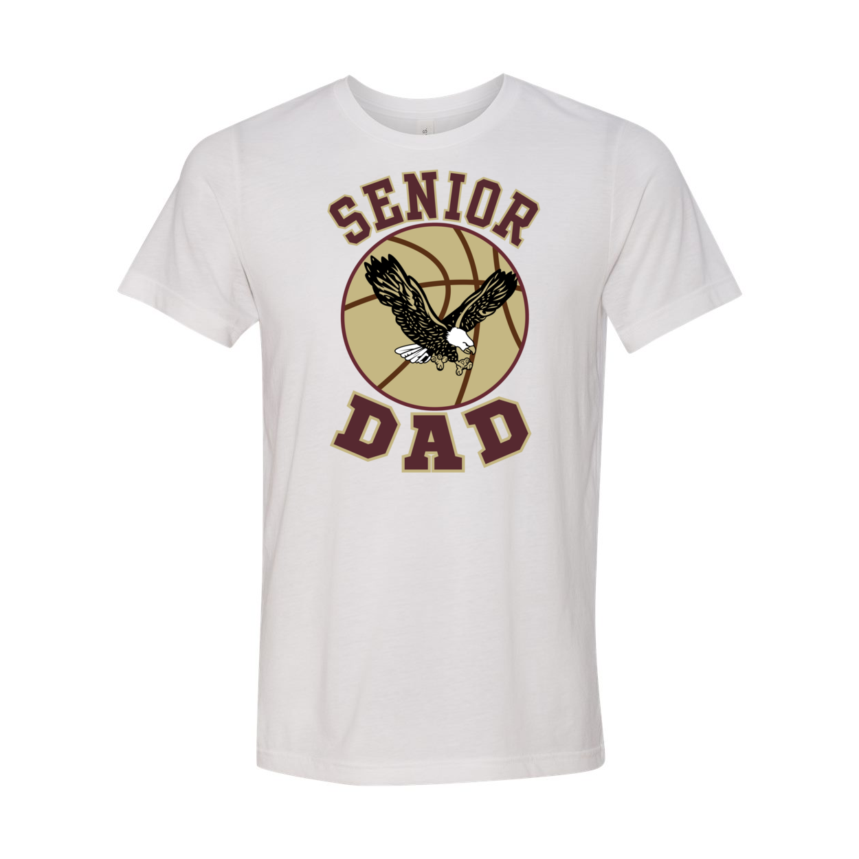 Adult Unisex Super Soft Senior Basketball Dad Short Sleeve Graphic Tee