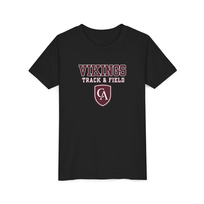 Youth Columbus Academy Vikings Track & Field Graphic Short Sleeve Bella + Canvas Soft Tee