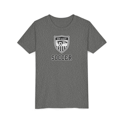 Youth New Albany Youth Soccer League Crest Graphic Short Sleeve Bella + Canvas Soft Tee