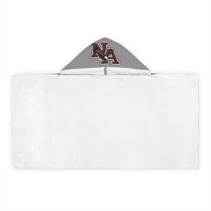 Youth Classic Logo Grey Hooded Towel - New Albany Eagles