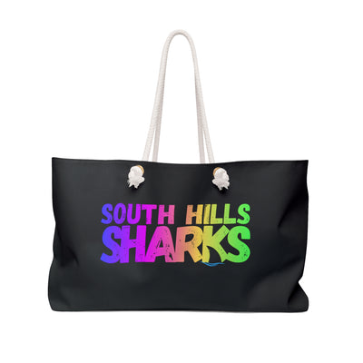 South Hills Sharks Neon Rainbow Graphic Large Summer Tote