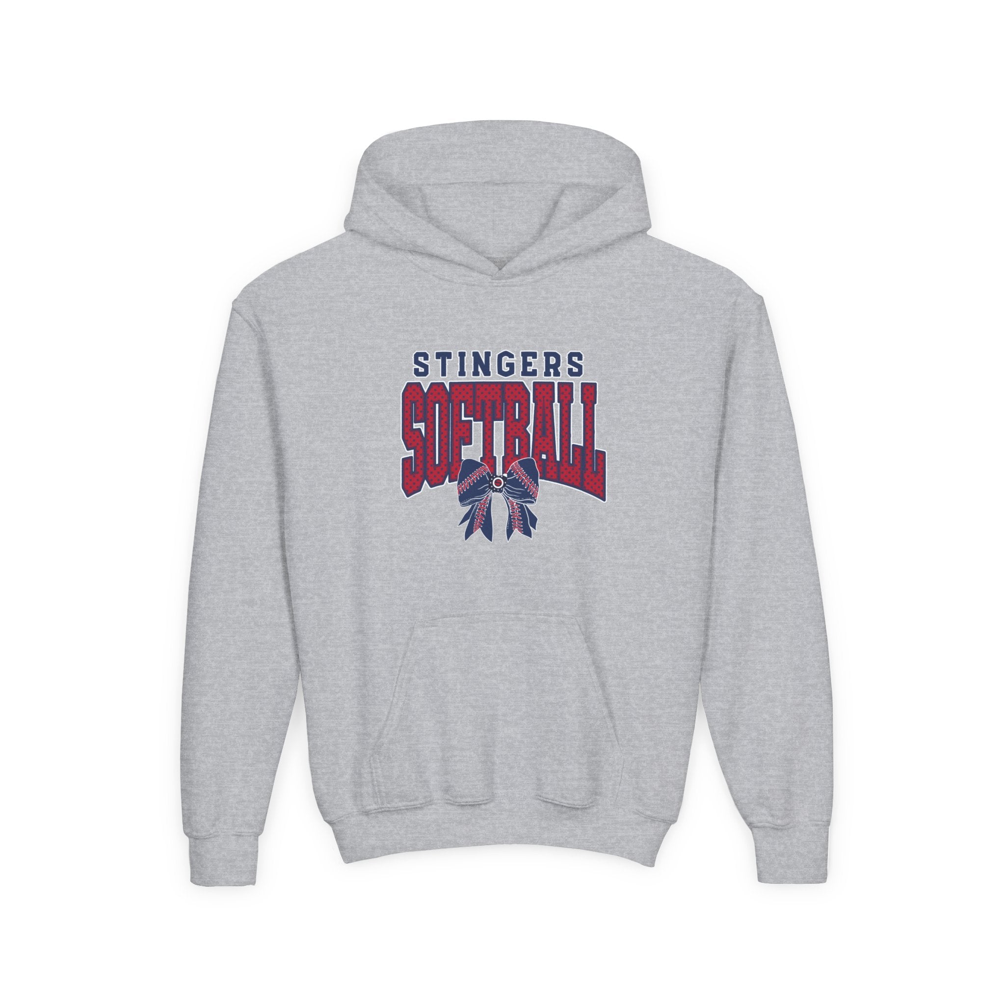 Youth Stingers Softball Stitched Bow Graphic Hoodie