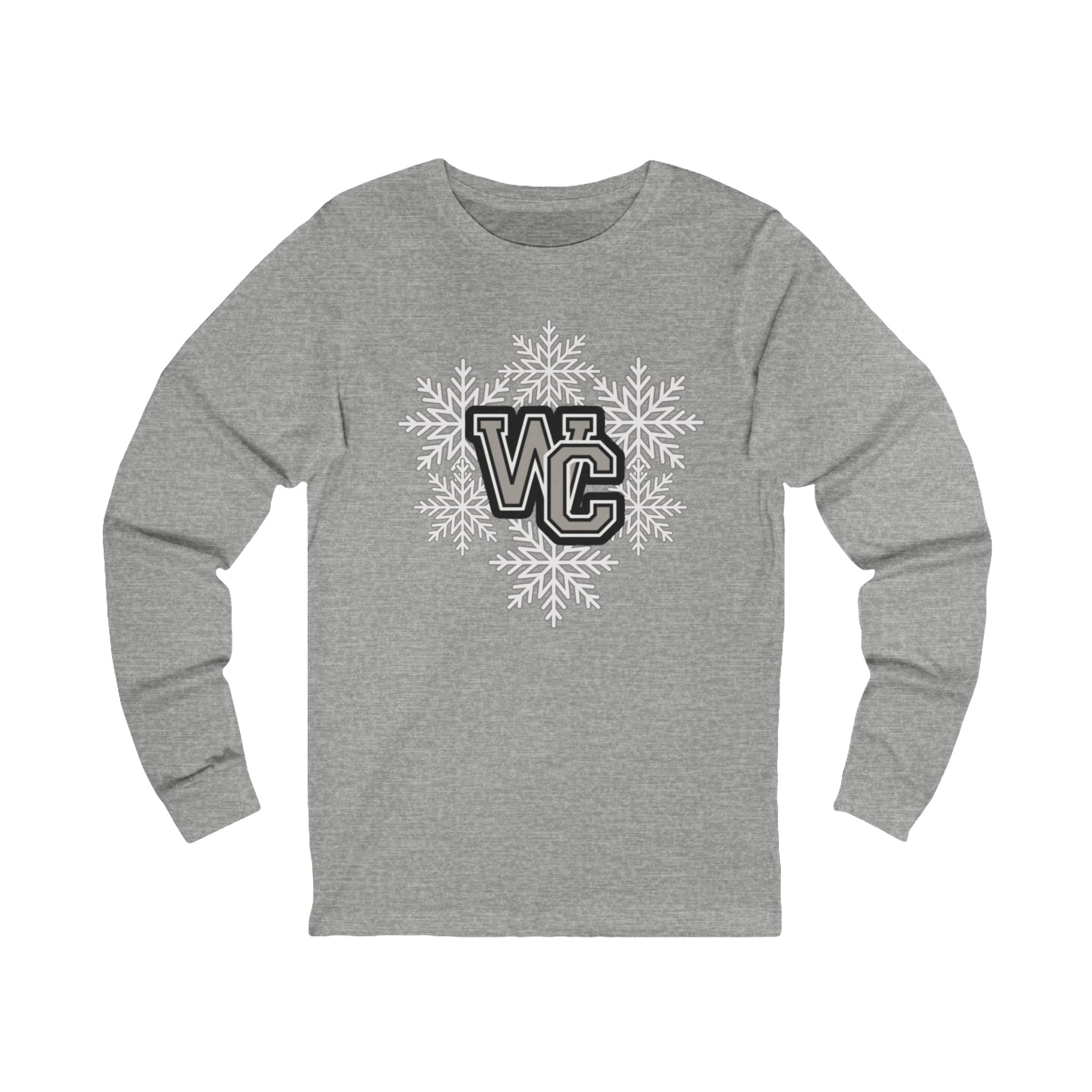 Adult Unisex Westerville Central Spirited Snowflake Graphic Long Sleeve Soft Tee