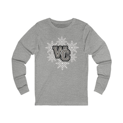 Adult Unisex Westerville Central Spirited Snowflake Graphic Long Sleeve Soft Tee