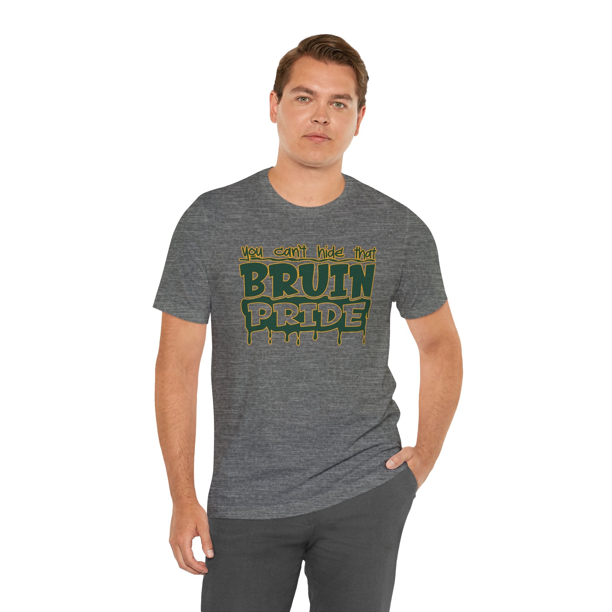 Adult Unisex Bruin Pride Drip Graphic Short Sleeve Soft Tee