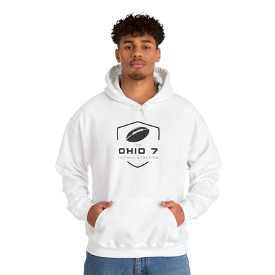 Adult Unisex The Ohio 7 Black Logo Gildan Heavy Blend Hoodie