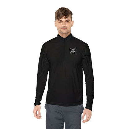 Adult Unisex Sport-Tek Competitor Performance Quarter-Zip Pullover - White Jennings Notre Dame Village Logo